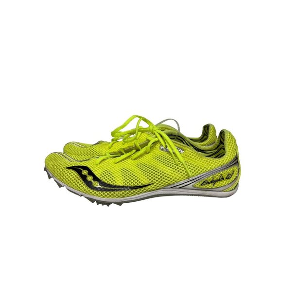 NEW Saucony Men's DL2 Endorphin Neon Yellow Track Field Spikes Size 10 20062-2 - Picture 2 of 10